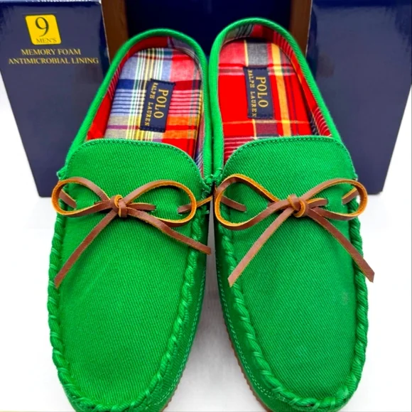 NWT Men's Polo by Ralph Lauren Maguire Moccasin Slipper - Picture 2 of 7